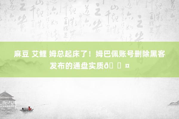 麻豆 艾鲤 姆总起床了！姆巴佩账号删除黑客发布的通盘实质?