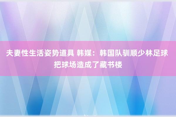 夫妻性生活姿势道具 韩媒：韩国队驯顺少林足球 把球场造成了藏书楼