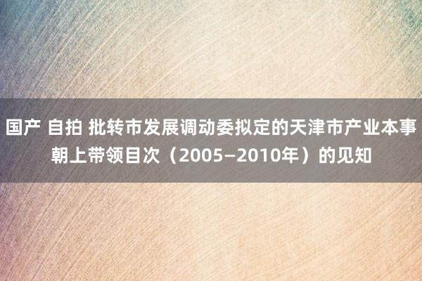 国产 自拍 批转市发展调动委拟定的天津市产业本事朝上带领目次（2005—2010年）的见知